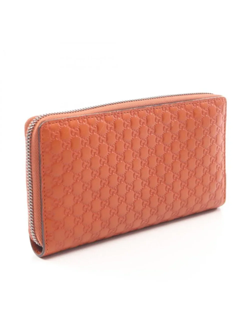 Gucci Round Wallet Micro Guccissima Orange Leather Guccissima - Picture 2 of 10